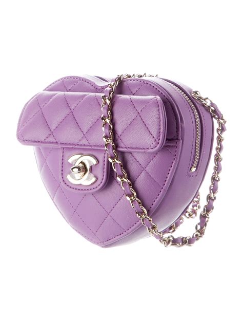 purple chanel heart bag|chanel heart belt bag price.